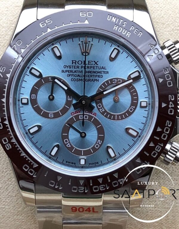 Rolex Cosmograph Daytona 116506 Buz Mavisi Kadran Super Clone ETA