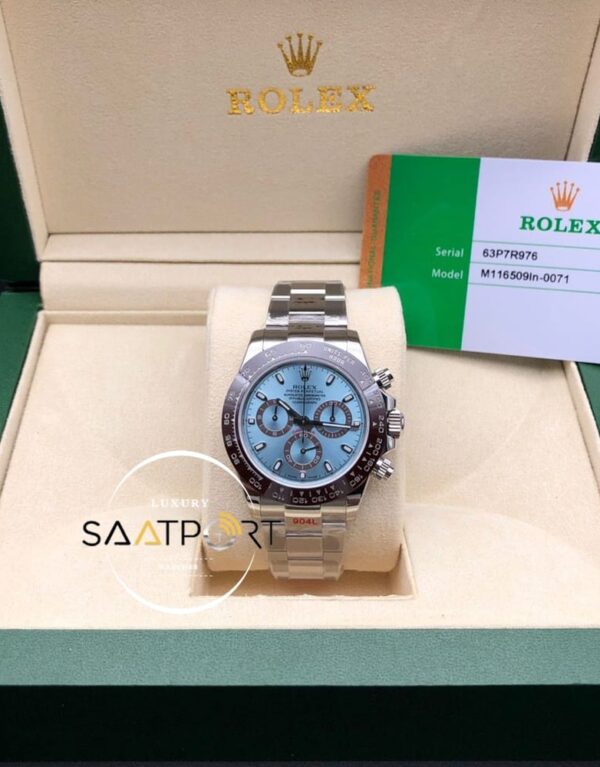Rolex Cosmograph Daytona 116506 Buz Mavisi Kadran Super Clone ETA