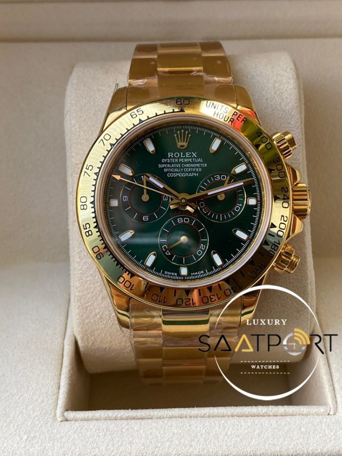 Rolex Cosmograph Daytona 116508LN Yeşil Kadran Super Clone ETA