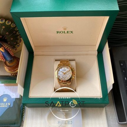 Rolex Cosmograph Daytona 116523 Taşlı Beyaz Kadran Super Clone ETA