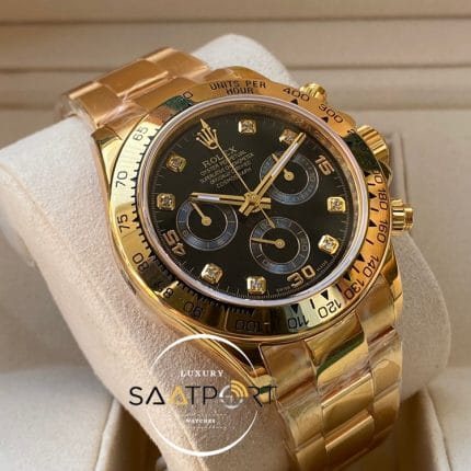 Rolex Cosmograph Daytona 116523 Taşlı Siyah Kadran Super Clone ETA