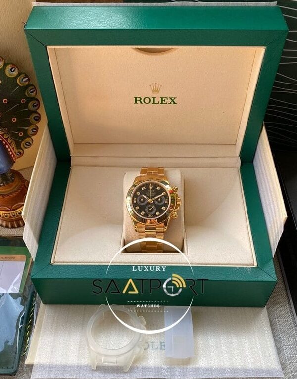 Rolex Cosmograph Daytona 116523 Taşlı Siyah Kadran Super Clone ETA