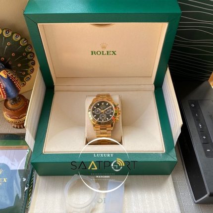 Rolex Cosmograph Daytona 116523 Siyah Kadran Gold Kasa Super Clone ETA