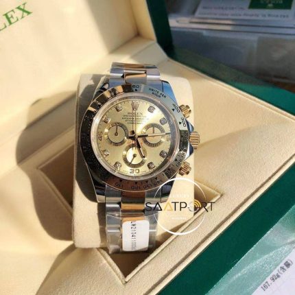 Rolex Cosmograph Daytona 116523 Taşlı Gold Kadran Gold Kasa Super Clone ETA