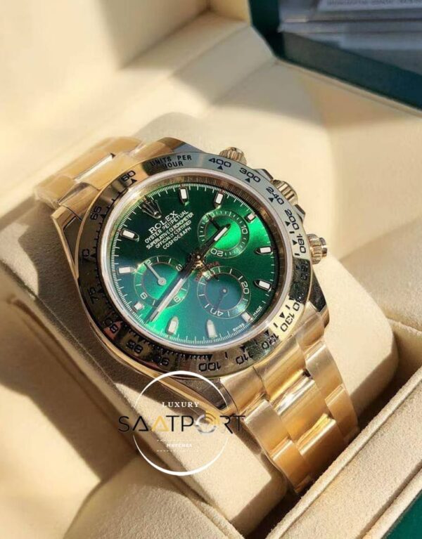 Rolex Cosmograph Daytona 116508LN Yeşil Kadran 18K Super Clone ETA