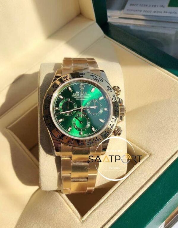 Rolex Cosmograph Daytona 116508LN Yeşil Kadran 18K Super Clone ETA