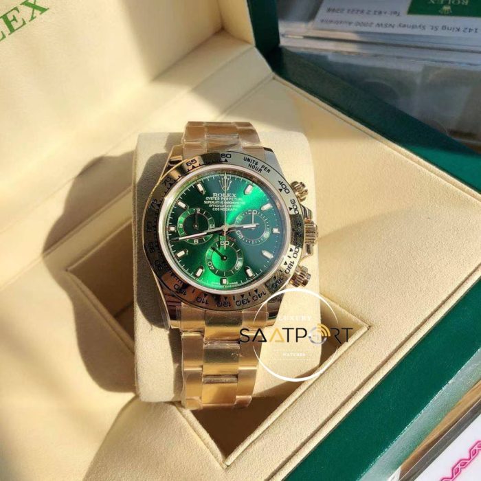 Rolex Cosmograph Daytona 116508LN Yeşil Kadran 18K Super Clone ETA