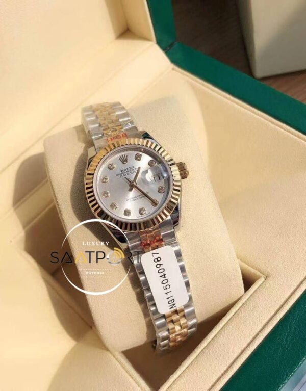 Rolex Datejust Taşlı Gri Kadran Jubile Kordon Super Clone ETA