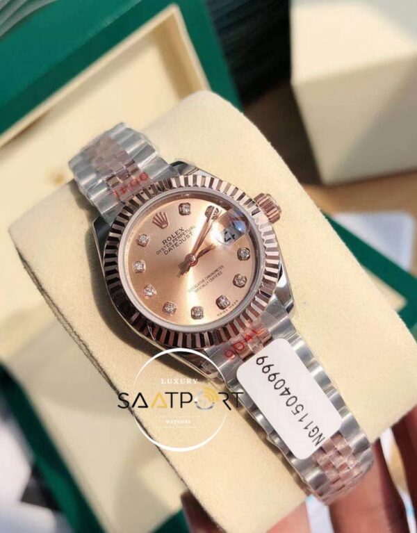 Rolex Datejust Taşlı Gül Kadran Jubile Kordon Super Clone ETARolex Datejust Taşlı Gül Kadran Jubile Kordon Super Clone ETA