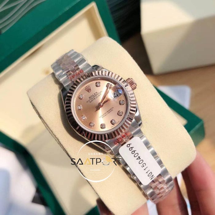 Rolex Datejust Taşlı Gül Kadran Jubile Kordon Super Clone ETARolex Datejust Taşlı Gül Kadran Jubile Kordon Super Clone ETA