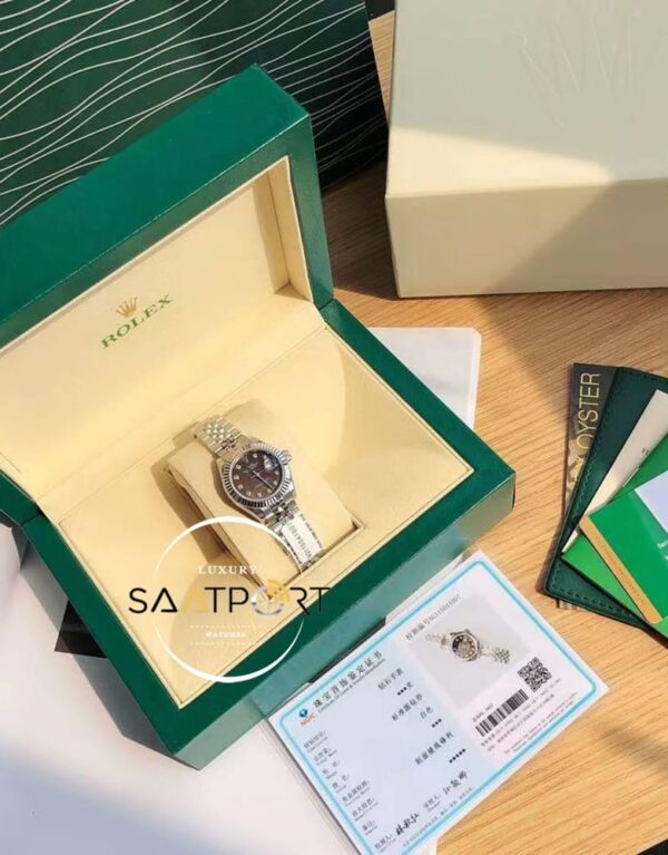 Rolex Datejust 126201 Taşlı Kahverengi Kadran Super Clone ETA