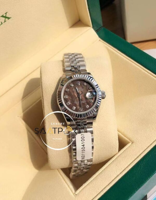 Rolex Datejust 126201 Taşlı Kahverengi Kadran Super Clone ETA