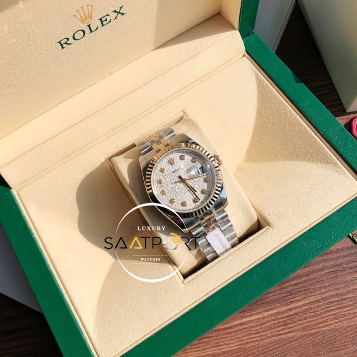 Rolex Datejust 116200 Özel Seri Taşlı Kadran Jubile Kordon Super Clone ETA