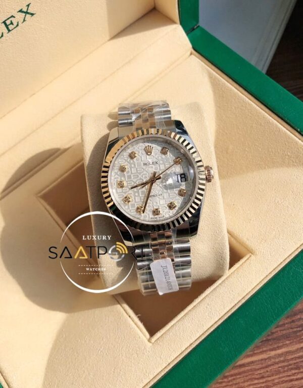 Rolex Datejust 116200 Özel Seri Taşlı Kadran Jubile Kordon Super Clone ETA