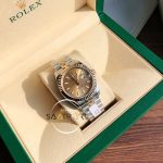 Rolex Datejust 126231 Tırtıklı Rose Bezel Rose Kadran Super Clone ETA