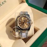 Rolex Datejust 126231 Tırtıklı Rose Bezel Rose Kadran Super Clone ETA