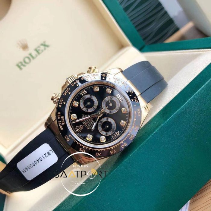 Rolex Cosmograph Daytona Yeni 42mm Taşlı Siyah Kadran Super Clone ETA