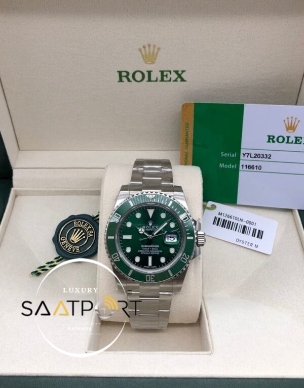 Rolex Submariner 116610LV Yeşil Kadran Hulk Noob 904L Çelik Super Clone ETA