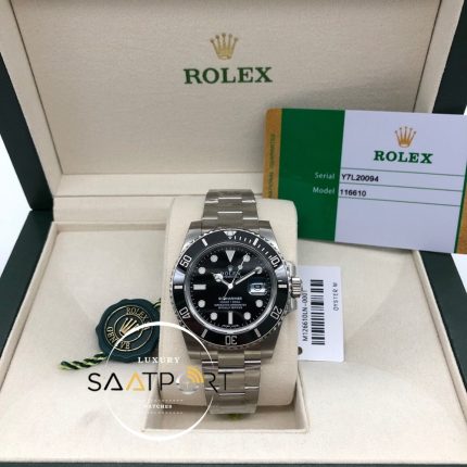 Rolex Submariner 116610LN Siyah Kadran Noob 904L Çelik Super Clone ETA