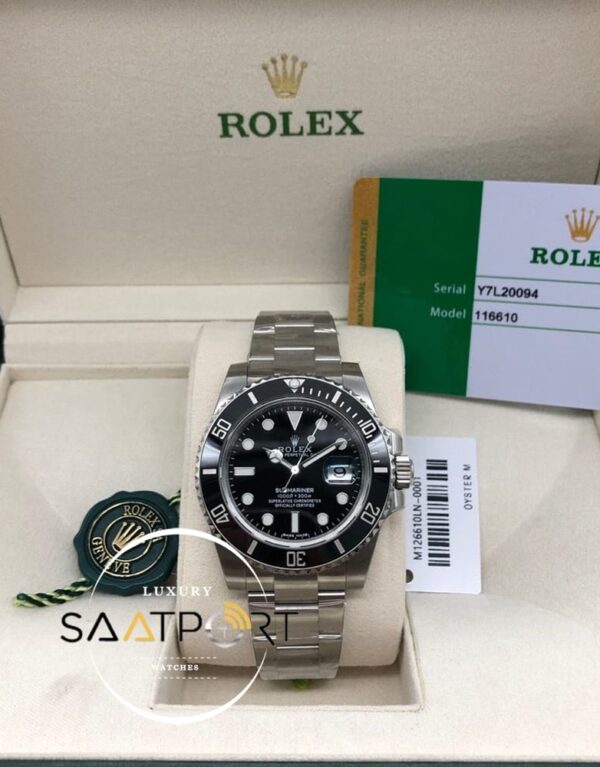 Rolex Submariner 116610LN Siyah Kadran Noob 904L Çelik Super Clone ETA