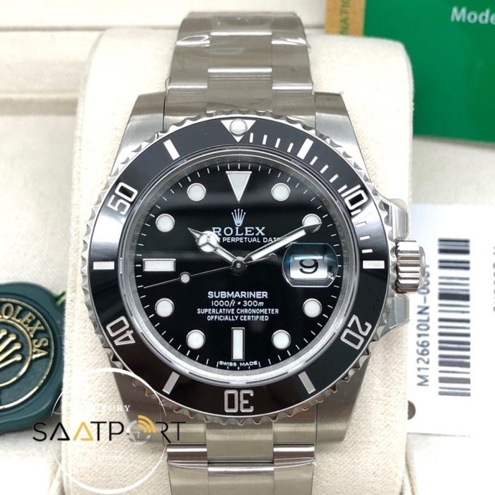 Rolex Submariner 116610LN Siyah Kadran Noob 904L Çelik Super Clone ETA