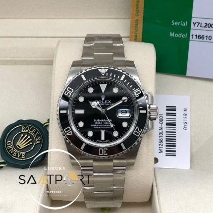 Rolex Submariner 116610LN Siyah Kadran Noob 904L Çelik Super Clone ETA