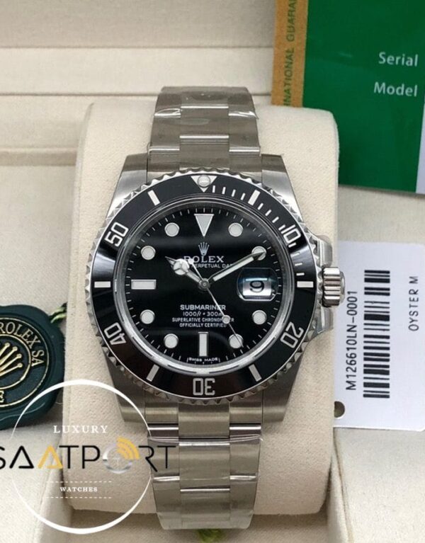 Rolex Submariner 116610LN Siyah Kadran Noob 904L Çelik Super Clone ETA