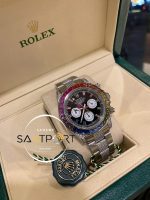 Rolex Cosmograph Daytona Rainbow Taşlı Bezel Siyah Kadran Super Clone Eta