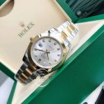 Rolex Datejust II 126303 Taşlı Gri Kadran Düz Gold Bezel Oyster Çelik Kordon