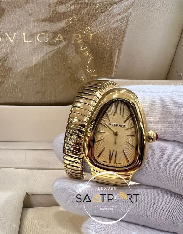 Bvlgari Gold Serpenti Serisi Roma Rakamlı Sarı Kadran