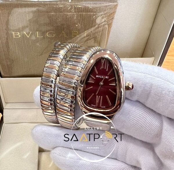 Bvlgari Collection Yılan Serpenti Roma Rakamlı Kahve Kadran