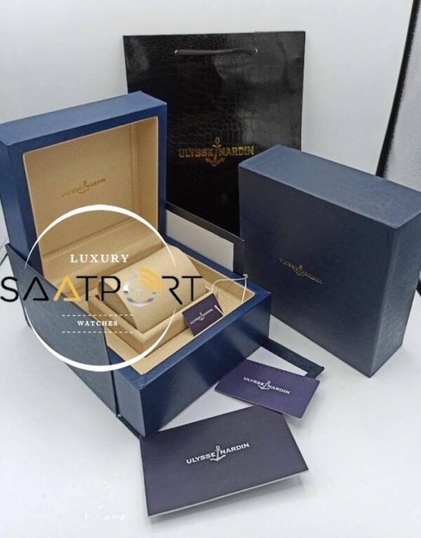 Ulysse Nardin Mavi Deri Saat Kutusu Full Set