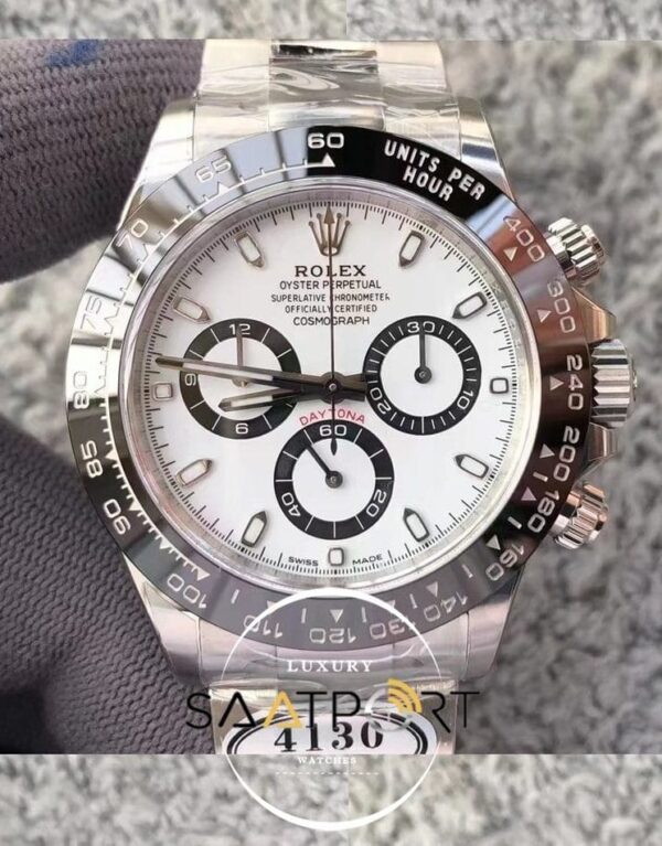 Rolex Cosmograph Daytona 116500LN Clean Factory Beyaz Kadran Oystersteel Super Plus Clone ETA