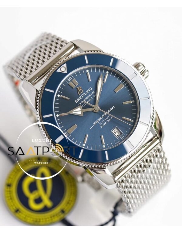 Breitling 42mm Superocean Heritage II B20 Otomatik Mavi Bezel Üzerinde Mavi Kadran ETA