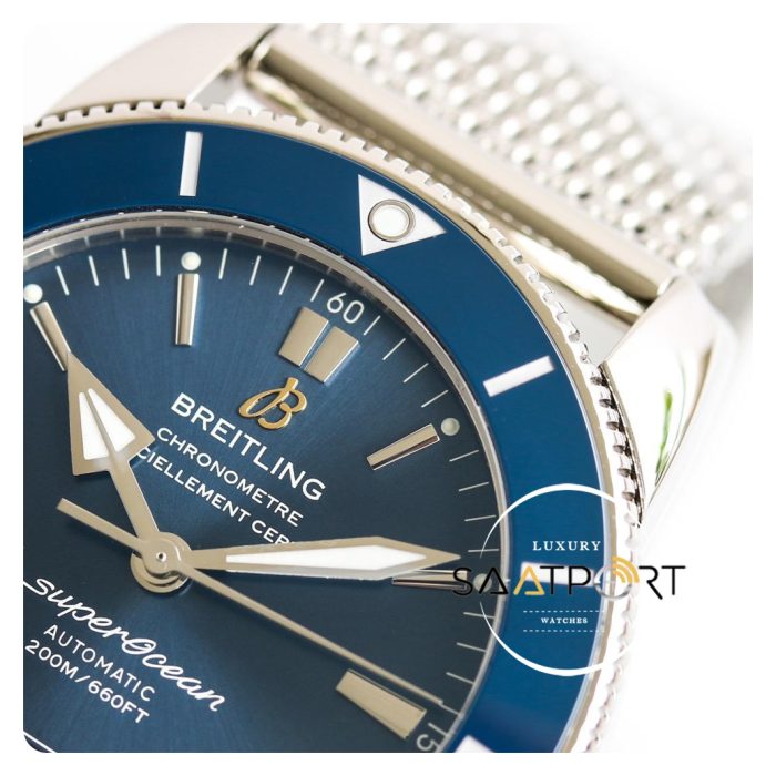 Breitling 42mm Superocean Heritage II B20 Otomatik Mavi Bezel Üzerinde Mavi Kadran ETA