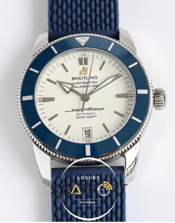 Breitling Otomatik Superocean 42mm Heritage II B20 Mavi Bezel Üzerinde Beyaz Kadran ETA