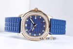 Patek Philippe Rose Çelik Kasa Taşlı Lady Aquanaut Luce Mavi Kadran