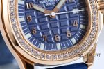 Patek Philippe Rose Çelik Kasa Taşlı Lady Aquanaut Luce Mavi Kadran