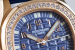 Patek Philippe Rose Çelik Kasa Taşlı Lady Aquanaut Luce Mavi Kadran