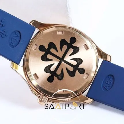 Patek Philippe Rose Çelik Kasa Taşlı Lady Aquanaut Luce Mavi Kadran