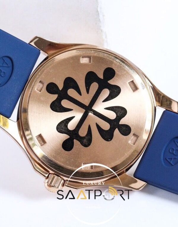 Patek Philippe Rose Çelik Kasa Taşlı Lady Aquanaut Luce Mavi Kadran