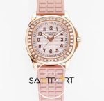 Patek Philippe Aquanaut Luce Haute Joaillerie Ladies 5072R Taşlı Gül Kadran