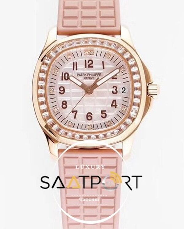 Patek Philippe Aquanaut Luce Haute Joaillerie Ladies 5072R Taşlı Gül Kadran