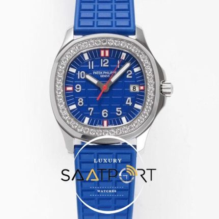 Patek Philippe 5067A-025 Lady Aquanaut Luce Çelik Kasa Taşlı Bezel Mavi Kadran