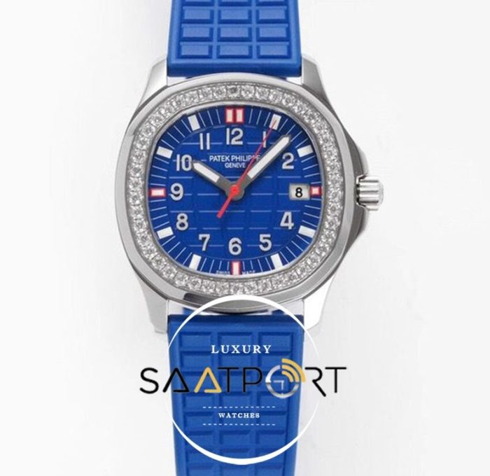 Patek Philippe 5067A-025 Lady Aquanaut Luce Çelik Kasa Taşlı Bezel Mavi Kadran