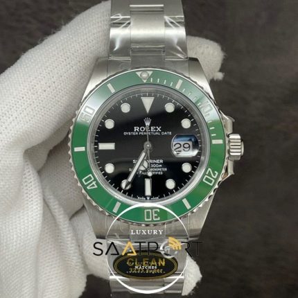 Rolex Submariner 126610 Clean Factory 41mm 3235 Yeşil Bezel Super Clone ETA