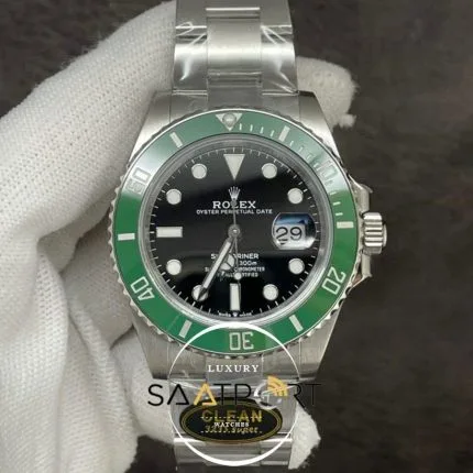 Rolex Submariner 126610 Clean Factory 41mm 3235 Yeşil Bezel Super Clone ETA