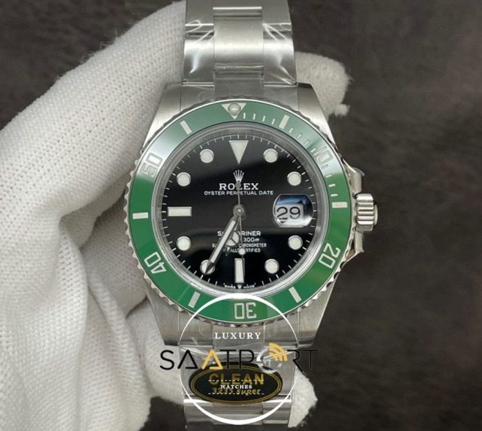 Rolex Submariner 126610 Clean Factory 41mm 3235 Yeşil Bezel Super Clone ETA