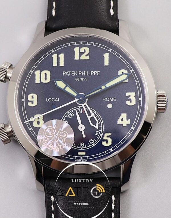Patek Philippe Calatrava Pilot Travel Time 5524 Mavi Kadran ETA