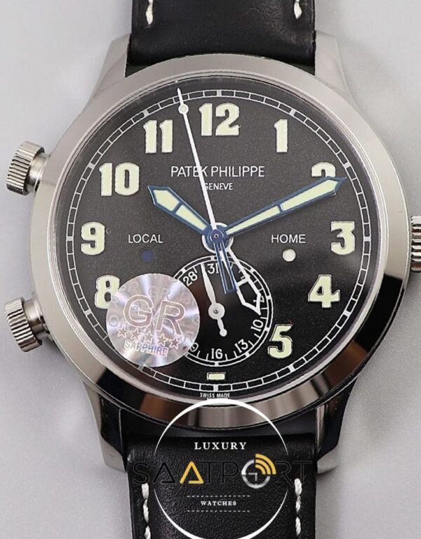 Patek Philippe Calatrava Pilot Travel Time 5524 Siyah Kadran ETA